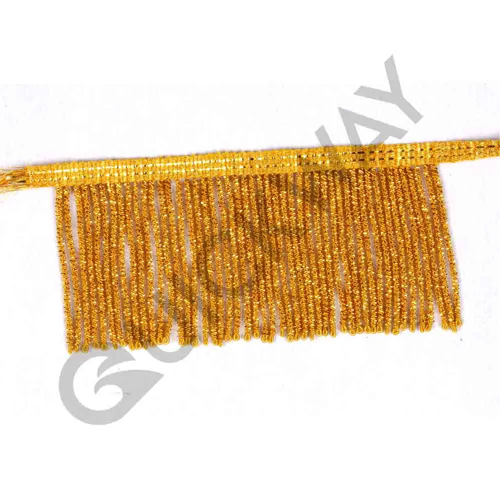 Wholesale Customized All Design And Color Bullion wire dark gold fringe Sale In Pakistan 2024