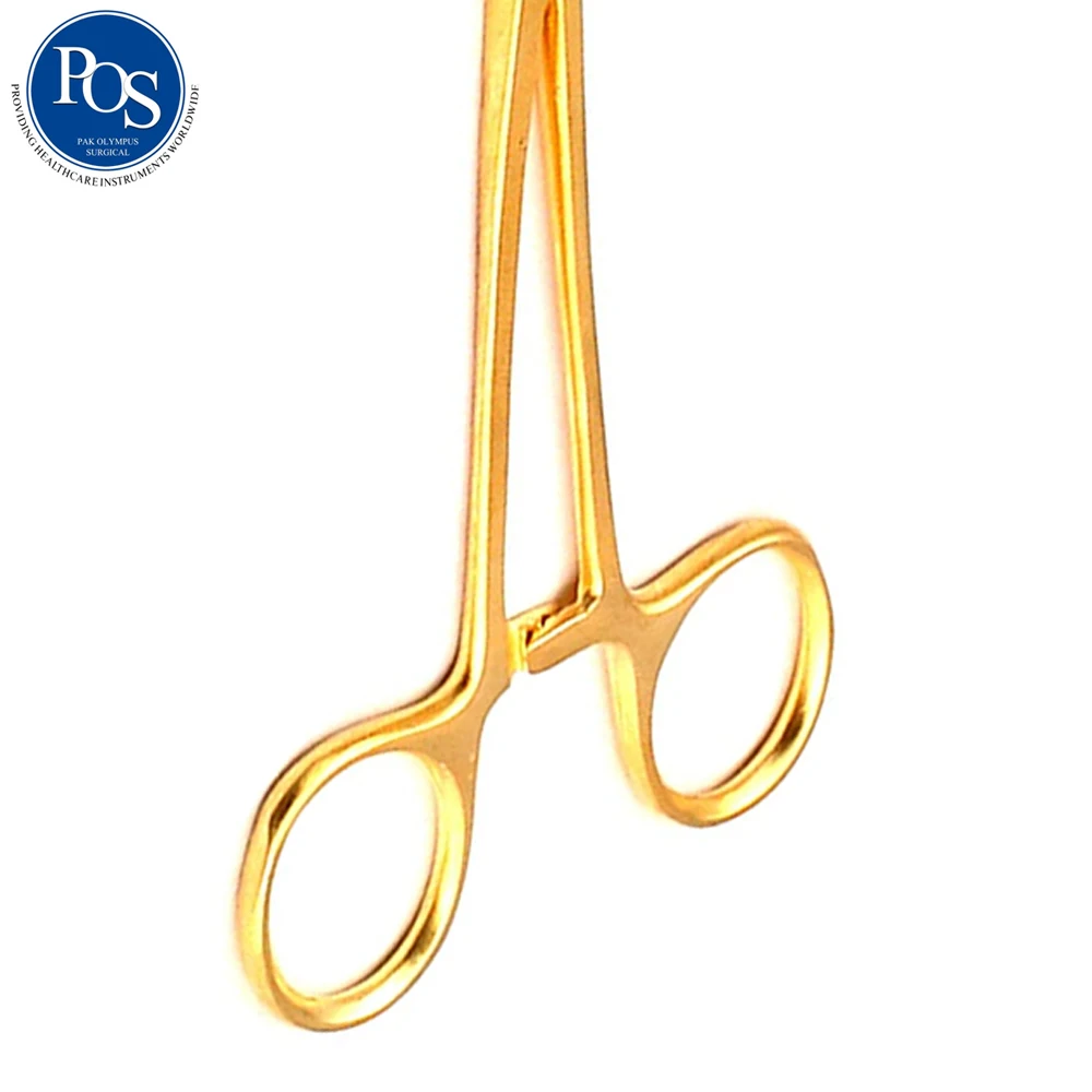 
Gold Kelly Hemostatic Forceps 15cm Curved Dental General Surgery Forceps/2021 Custom Logo Crile Artery Forceps 