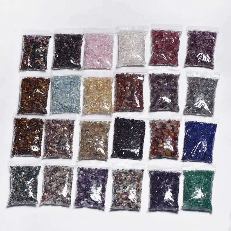 wholesale Polished  Chips crystal Quartz  crystal healing tumble stone Bulk Crystal Healing stone chips Gravel