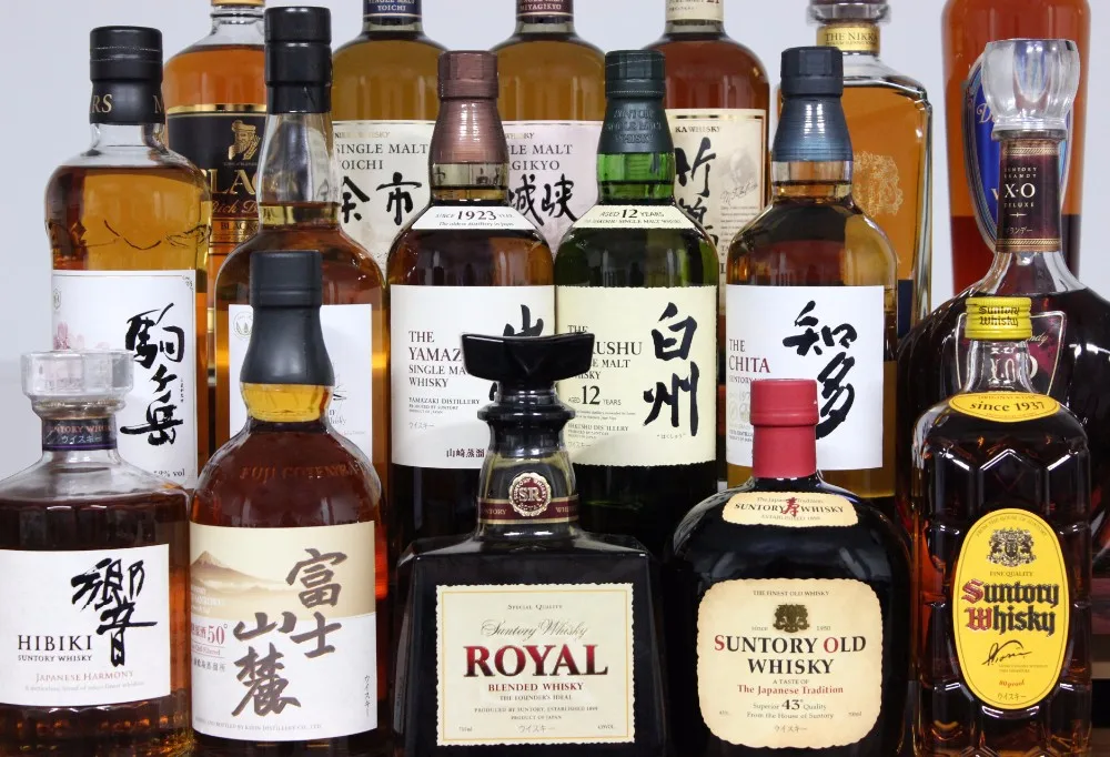 Flavorful blended Japanese whisky spirit bottle from popular brands