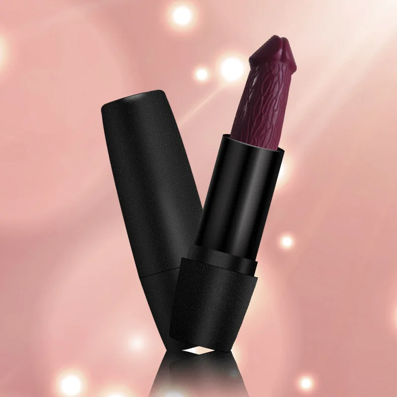 Melason Wholesale OEM Brand No Logo Penis Shaped Lipstick  Mushroom Lipstick Long Lasting Moisture Rouge Pop sexy Matte Lipstick