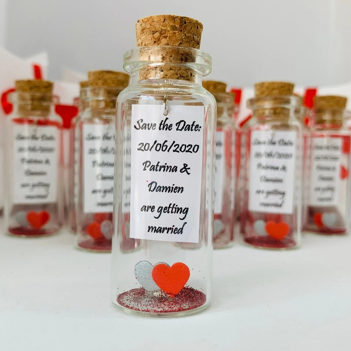 Glass bottle Gift box Wishing bottle with lid wooden plug Small glass bottle test tube set Flower for Gift