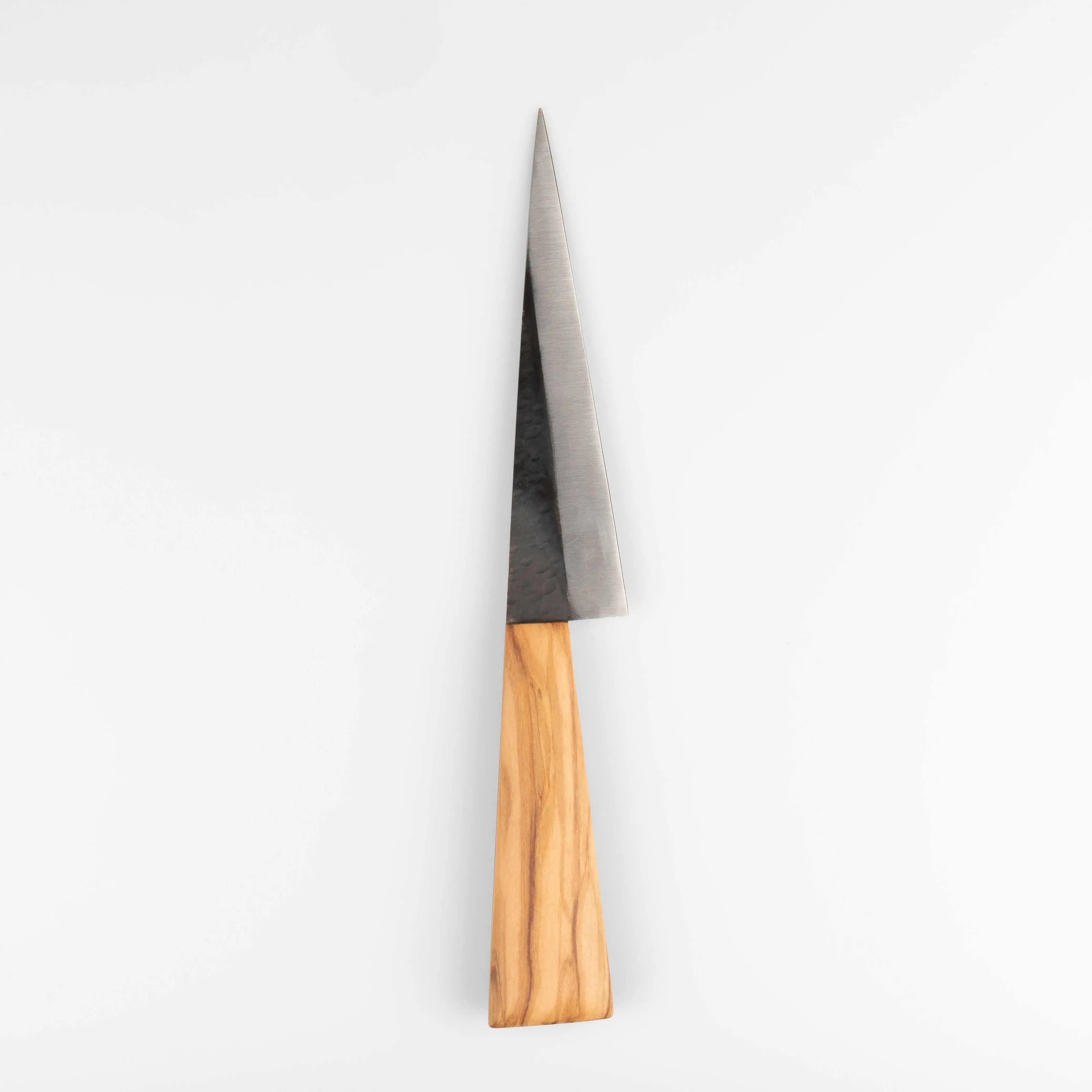 Arrow - Italian handmade design fixed blade knife with juniper wood handle - Luxury fixed blade knife for collection