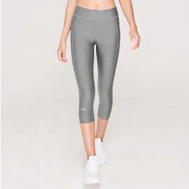 Женские Штаны Для Йоги, шорты с высокой талией для тренировок и бега, эластичные мягкие леггинсы с боковым карманом для живота (3/4 Конопляный гр/черный)