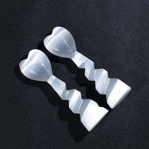 Selenite Gypsum Heart Tower for healing | Selenite Point Gypsum Tower FOR Wicca Decoration | Selenite Unicorn Horn Selenite