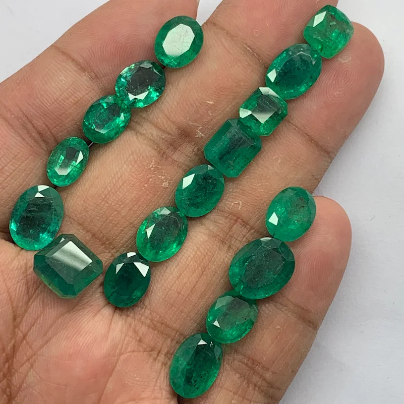 2 to 7 Carats Size Zambian Emerald Stone Lot, Precious Gemstone By Real Gems