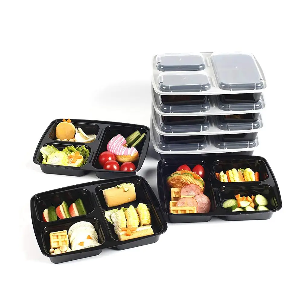 32 Ounce BPA free Plastic Certified Reusable disposable  microwave dishwasher refrigerator Microwave meal prep Container 10 Pack