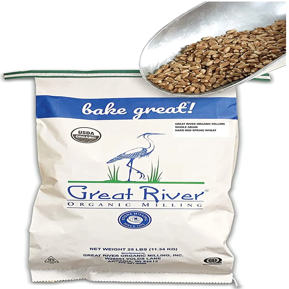 
Great River Organic Milling, Whole Grain, Hard Red Spring Wheat, Organic, 25-Pounds 