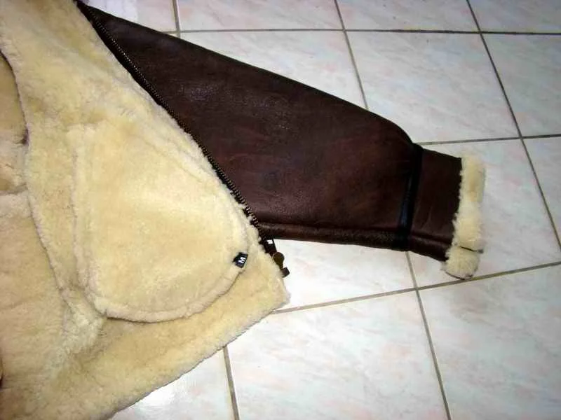 Aviator Style Flying Pilot Sheep Leather Jacket with Fur inside lining for Men and Women SS-4414