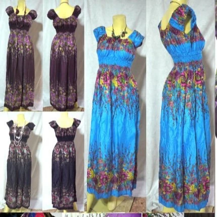 vintage retro HIPPIE BOHO HAWAII FLORAL BABYDOLL MAXI LONG DOLLY DRESSES cheap
