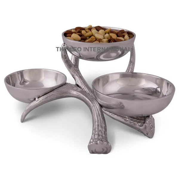 Decorative Bowl and Stainless Steel Metal Kitchen Baking Items for Cake Batter Serving Dessert Vegetable Soup 8x8x5 Inch