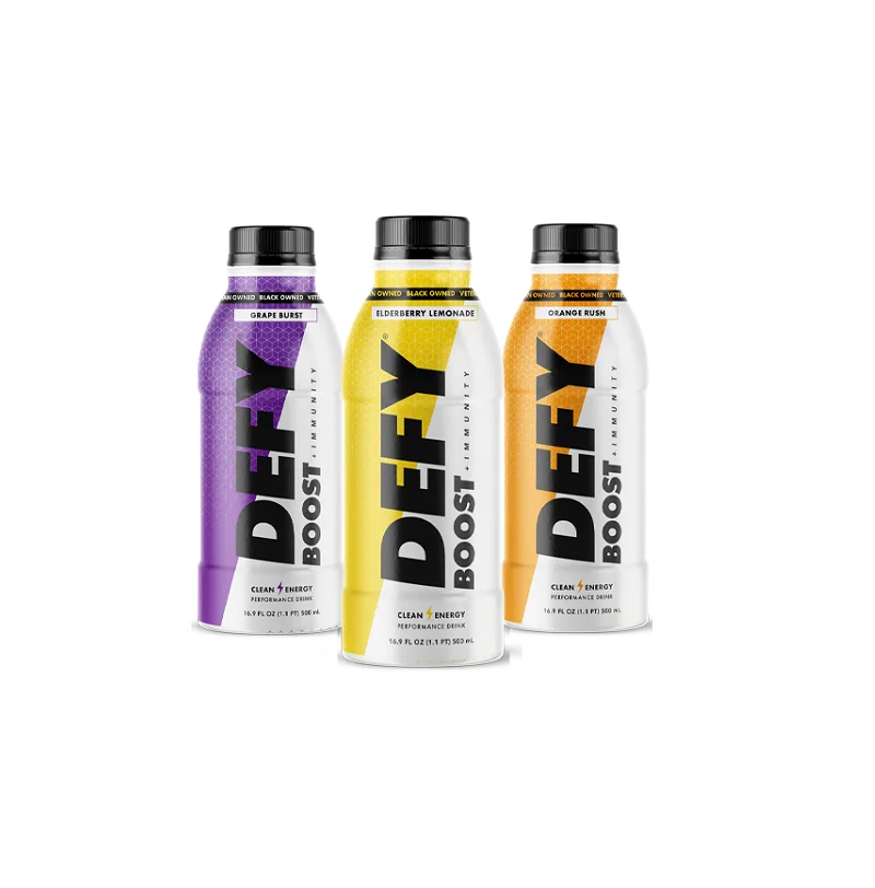DEFY Recover CBD Sample Pack 6pk/ 16.9Z Bottle  No Cbd No Gluten Without Artificial Colours