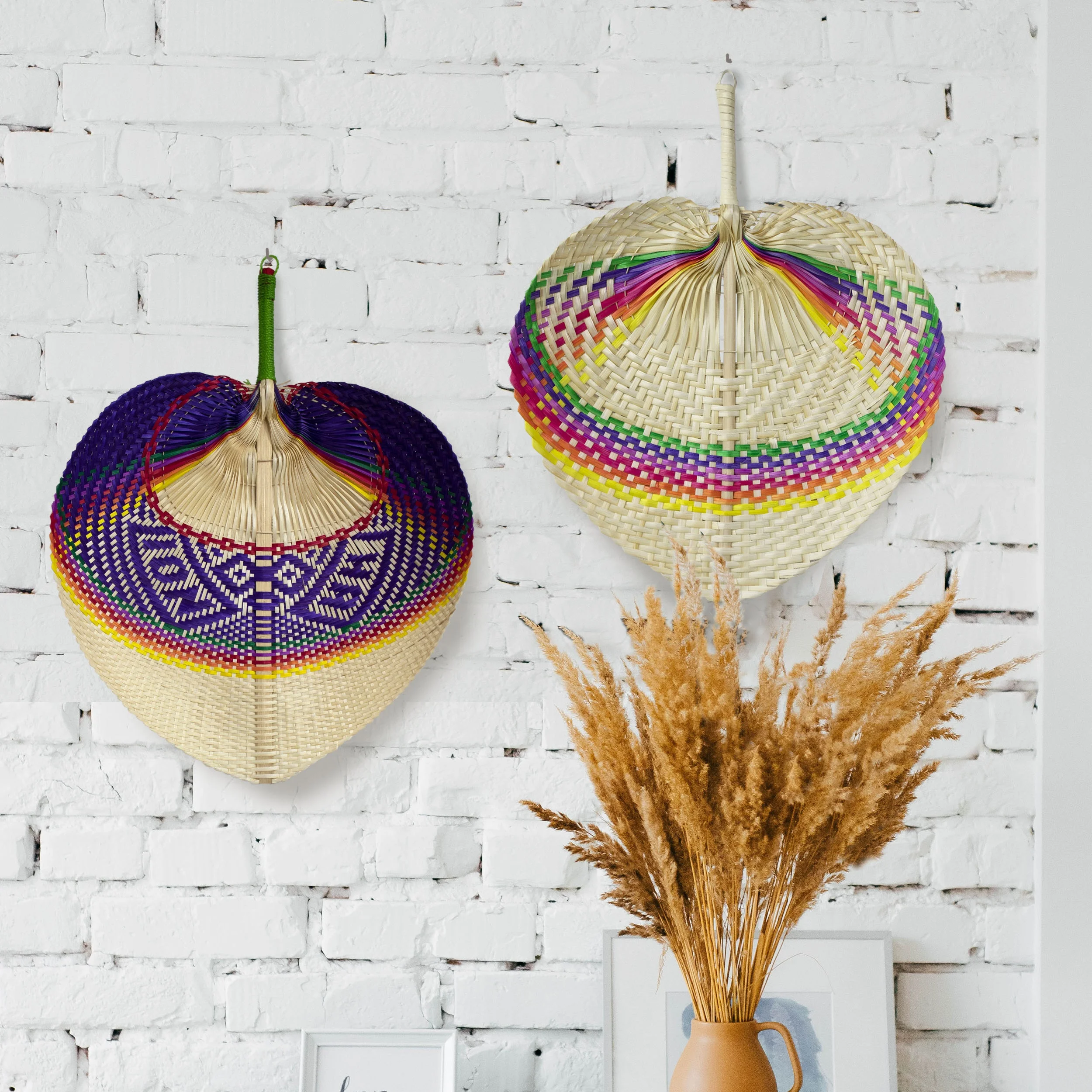 Made In Vietnam 100% Natural Bamboo Fan Handmade Bamboo Fan Hand Woven Bamboo Fan by MadeTerra