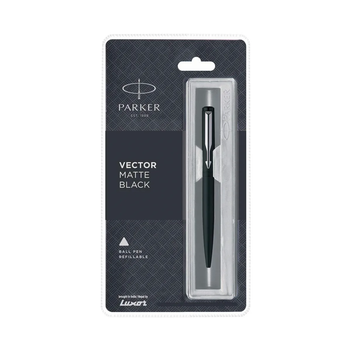 Шариковая ручка Parker vector с матовым черным корпусом, шариковые ручки из нержавеющей стали с хромированным зажимом, шариковые ручки parker премиум класса, ручки с индивидуальным логотипом