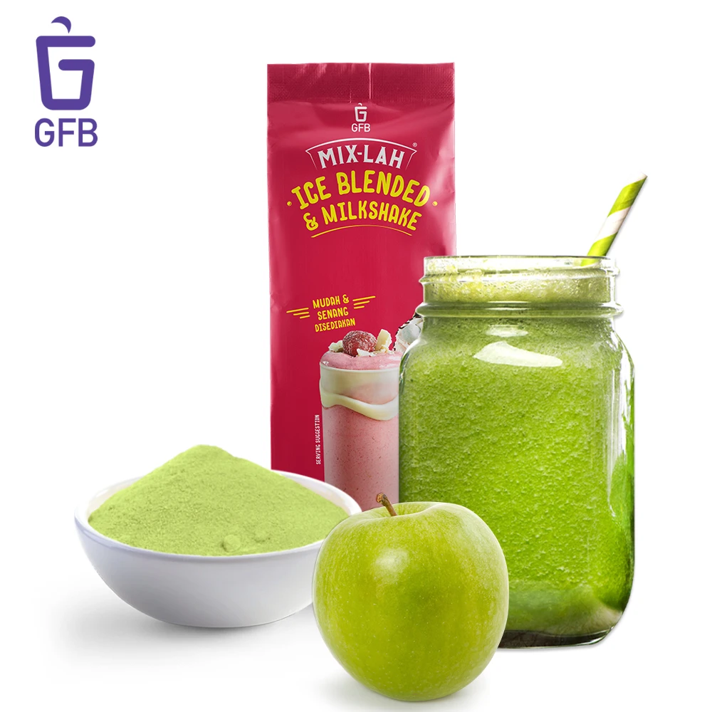 Порошок для мгновенного приготовления смузи зеленого яблока и льда, молочный коктейль для чайного магазина