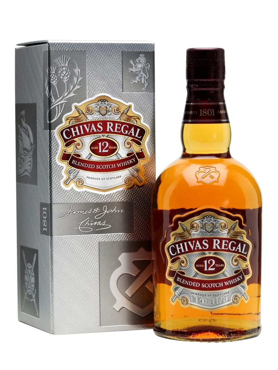FRESH STOCK CHIVAS REGAL WITH 40% ALCOHOL CONTENT WHISKEY IN A BOTTLE