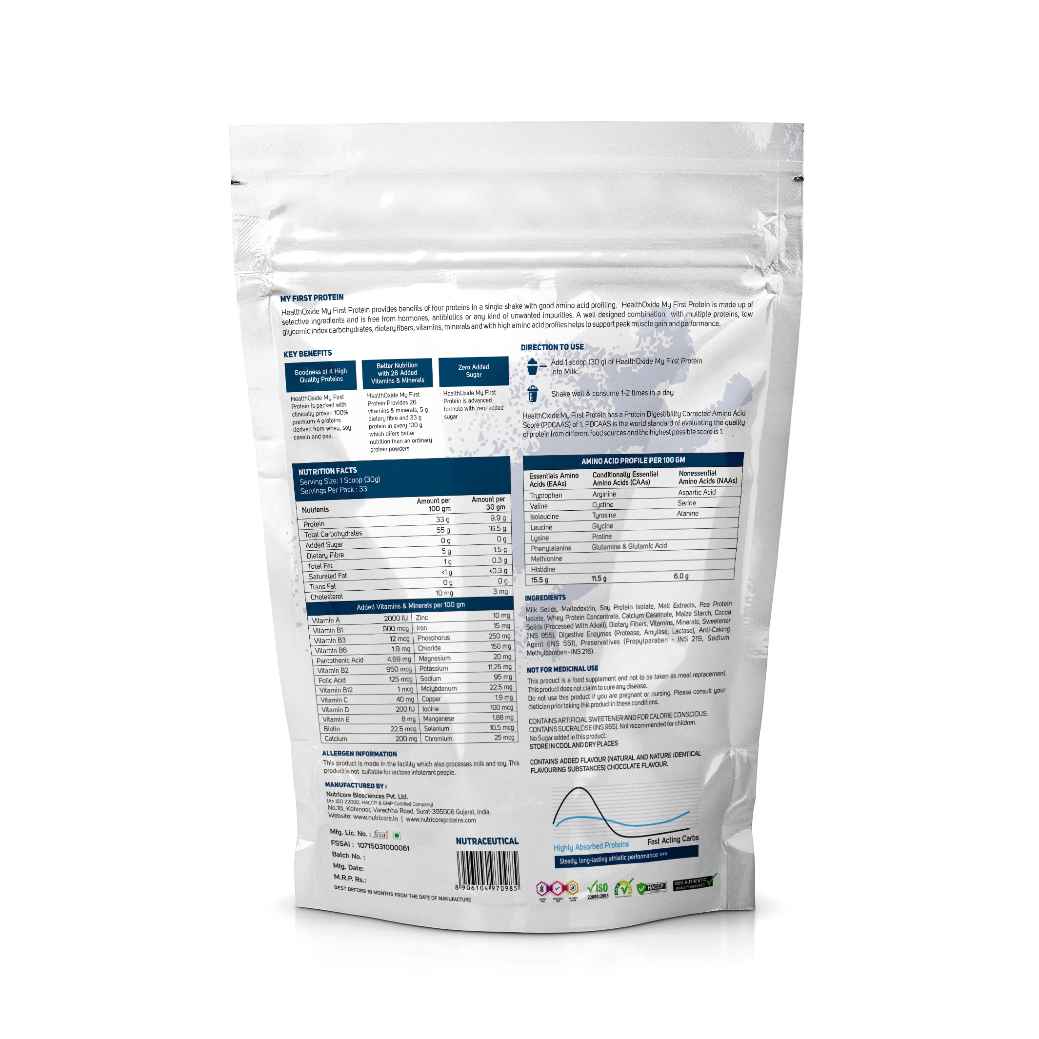 Gourmet Chocolate Flavor My First Protein Powder for Sustained Endurance