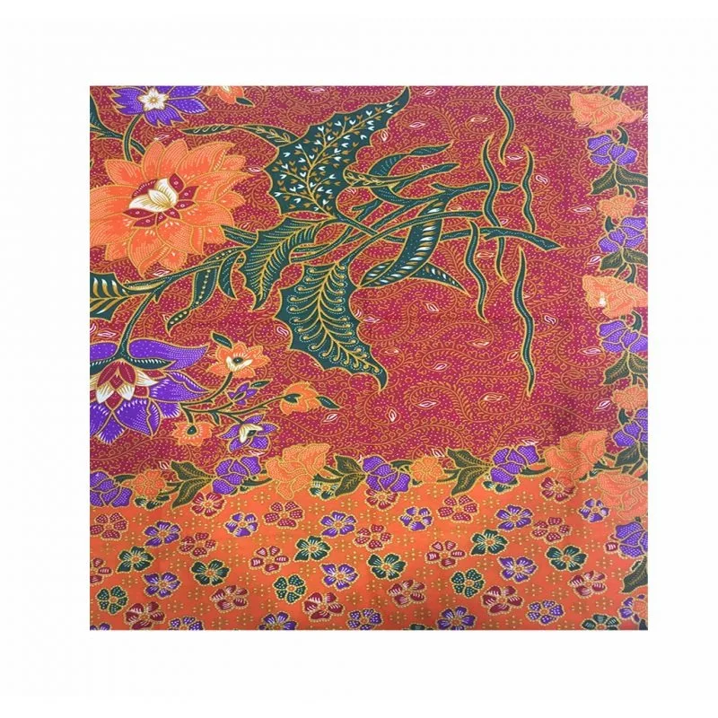 
Wholesale Malaysia Batik 100% cotton fabric machine print with floral design pattern 