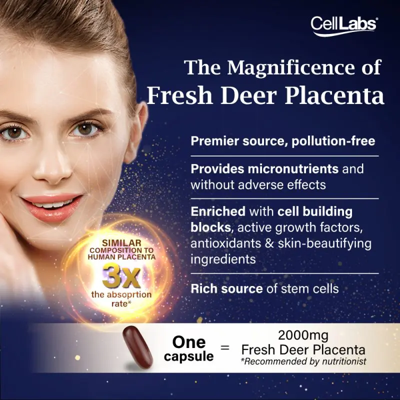 New Zealand High Quality 12 in 1 Deer Placenta CellLabs Posh D Centa for Men Enhancement Pills