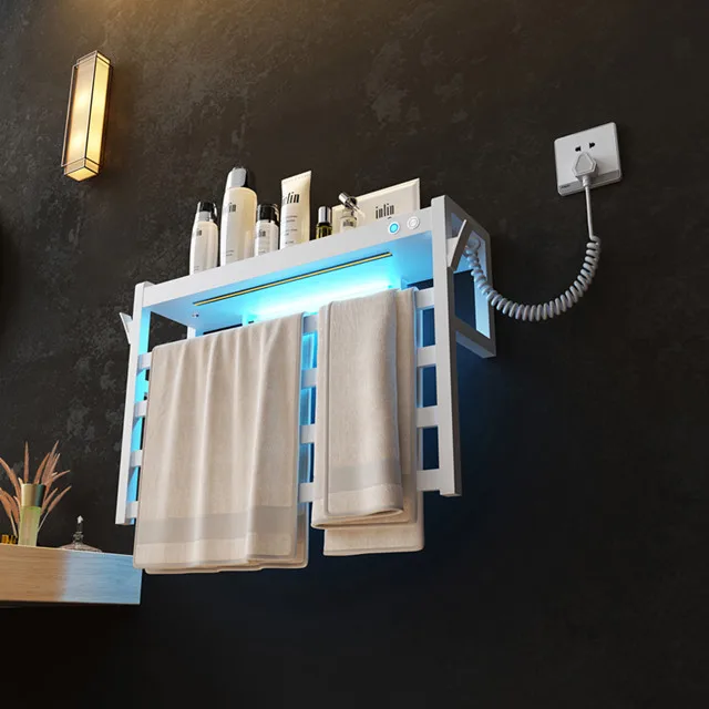 
Deluxe Edition R-101A Series electric heated drying rack towel warmer Smart electric towel rack White/Black 45W 