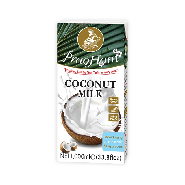 Thailand Hot Product Coconut Milk UHT with Vegan, Gluten Free and Non GMO Packed Using Cold Aseptic Filling Process