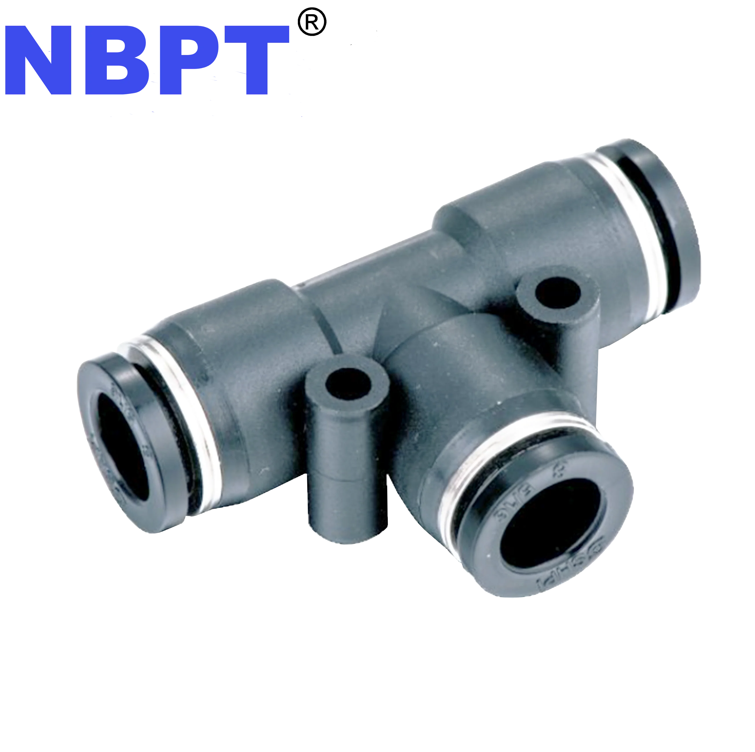 Unequal Tee Reducer , PGT series Quick Connect One Touch Push In To Connect Fitting by NBPT