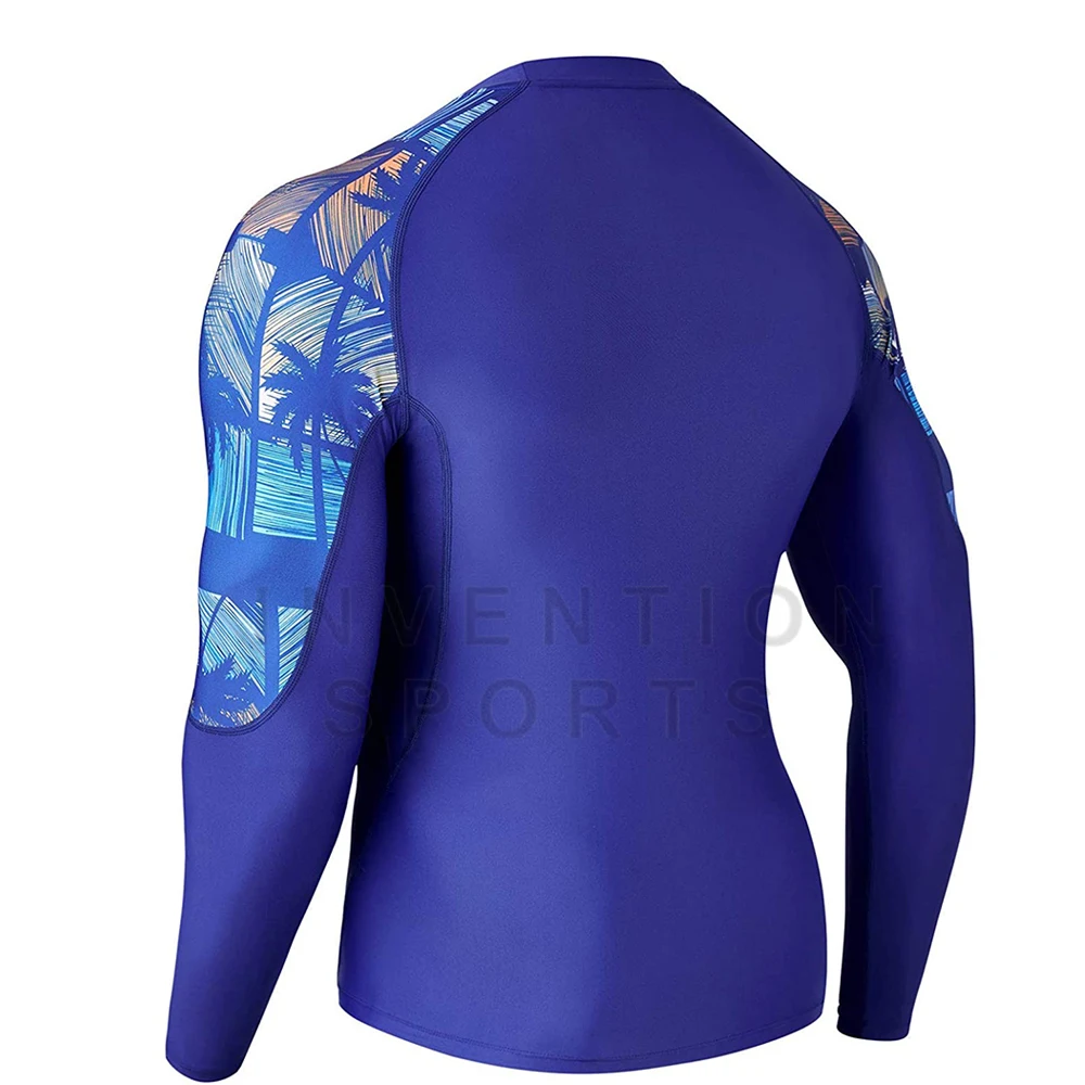 Men Custom Sublimated MMA  Rash Guard Spandex Digital Printed Rash Guard Long Sleeve Rash Guard