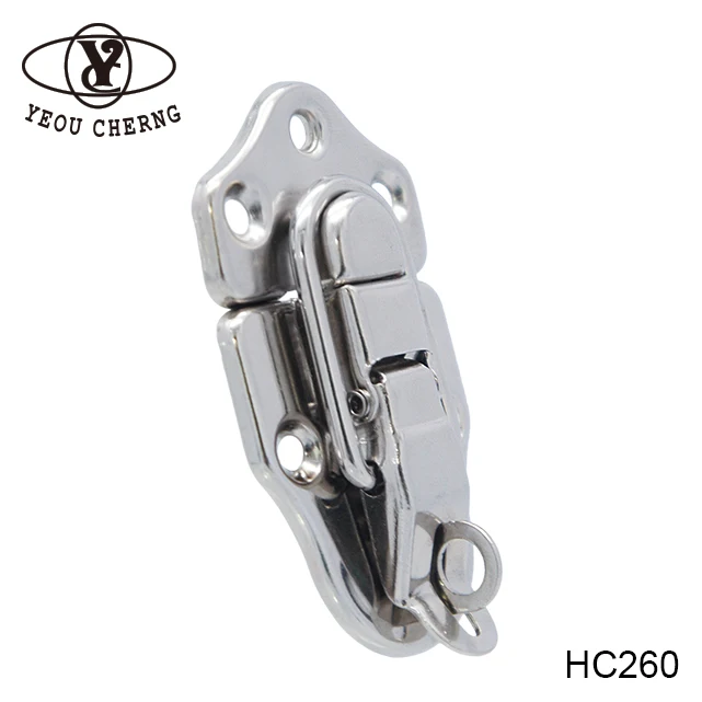 bright HC260 plated zinc metal clip draw latch lock for new design flight case hardware accessories light simple locks MIT