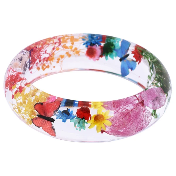 Bangle Silicone Mold Resin Diamond Bracelet Handmade Jewelry Dried Flower
