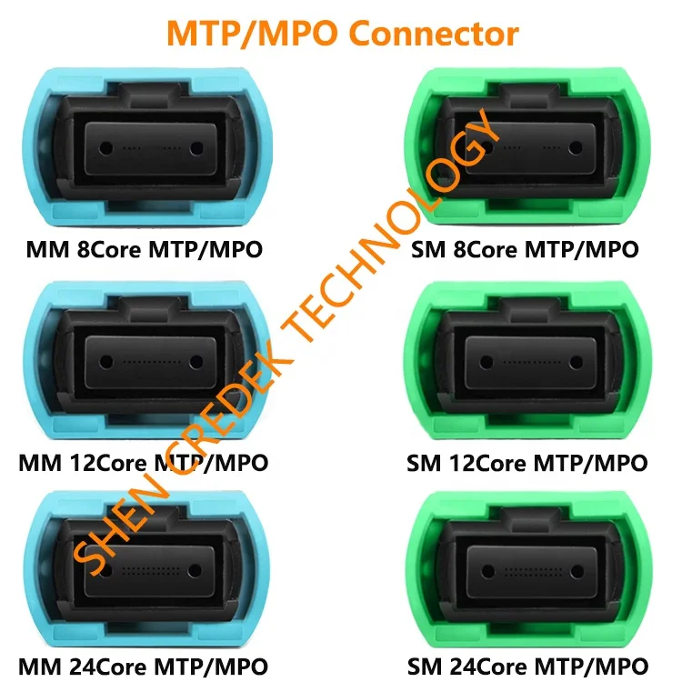 40G 100G SFP Patch Cord Aqua Color USCONE SENKO 12 Core OM3 MPO MTP Fiber Patch Cable