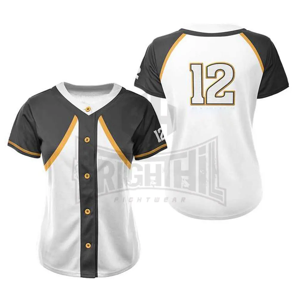 
Custom Sublimated full buttons blank Softball Baseball Jersey Wears 