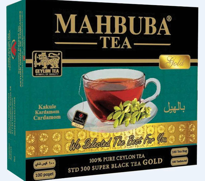MAHBUBA TEA STD 3428 BOP1A CARDAMOM 200GR HIGH QUALITY REASONABLE PRICE BLACK TEA