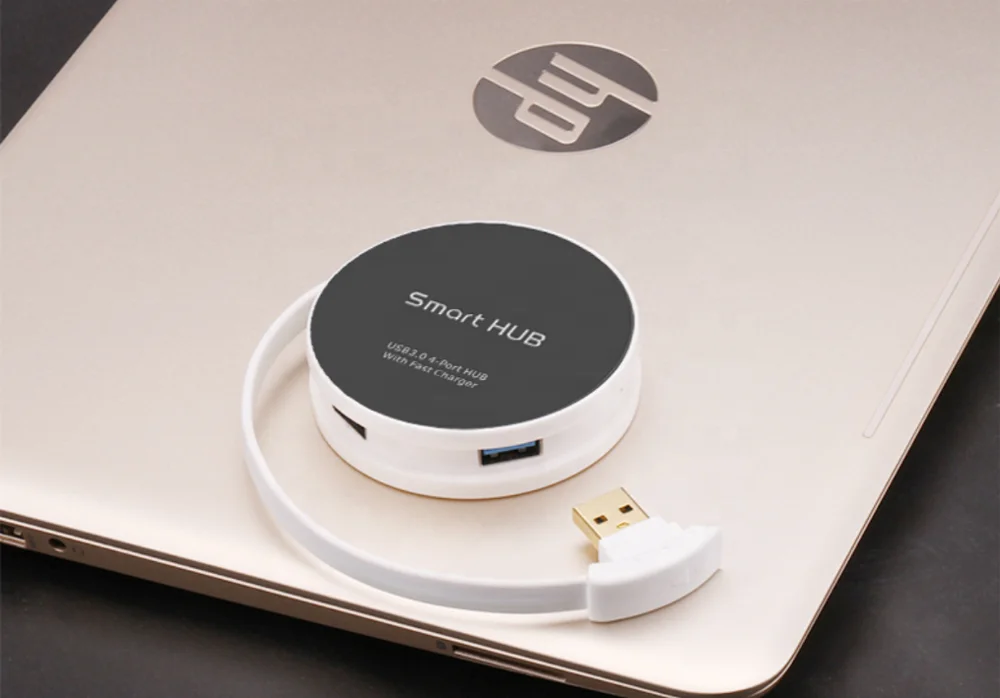 Factory Private Mould Smart USB 3.0 4 Port HUB with fast charger