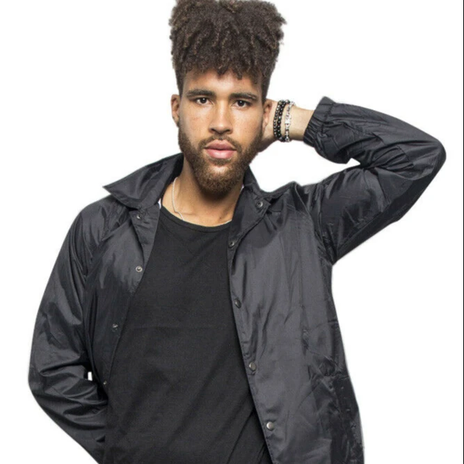 custom embroidered windbreakers lightweight waterproof coaches jackets custom nylon rain custom jacket