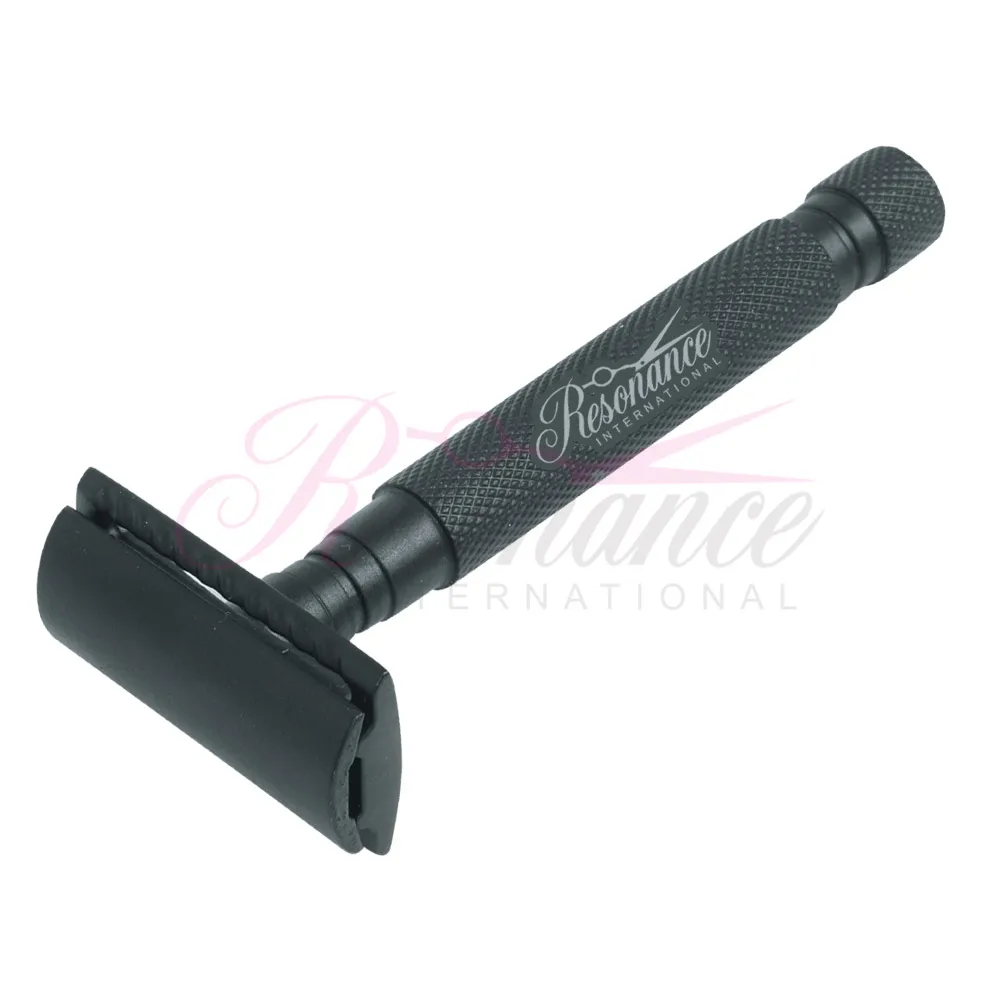 
Matt Black private label model double edge blade brass metal handle adjustable new shaving safety razor 