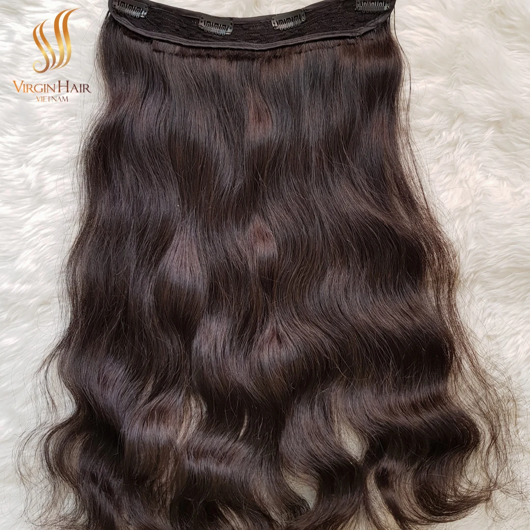 Wholesale Cuticle Aligned Raw Virgin Hair Human Raw Hair Machine Double Weft Natural Wavy Unprocessed From VIRGIN HAIR VIETNAM
