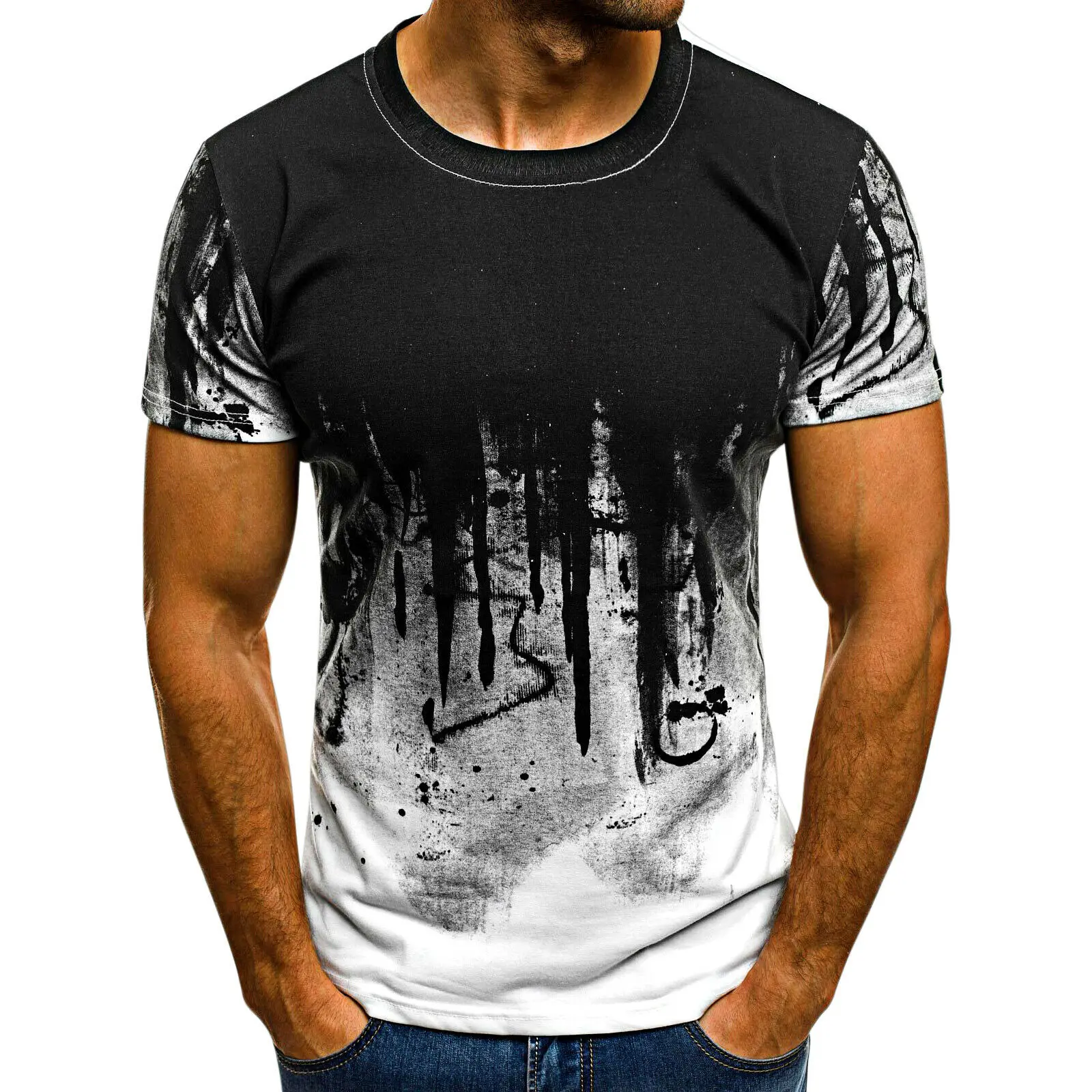 
Round Neck T-shirt Customized Printed 150g 100% Cotton Fashion Trends Tshirt Cotton shirts For Plain Quantity 