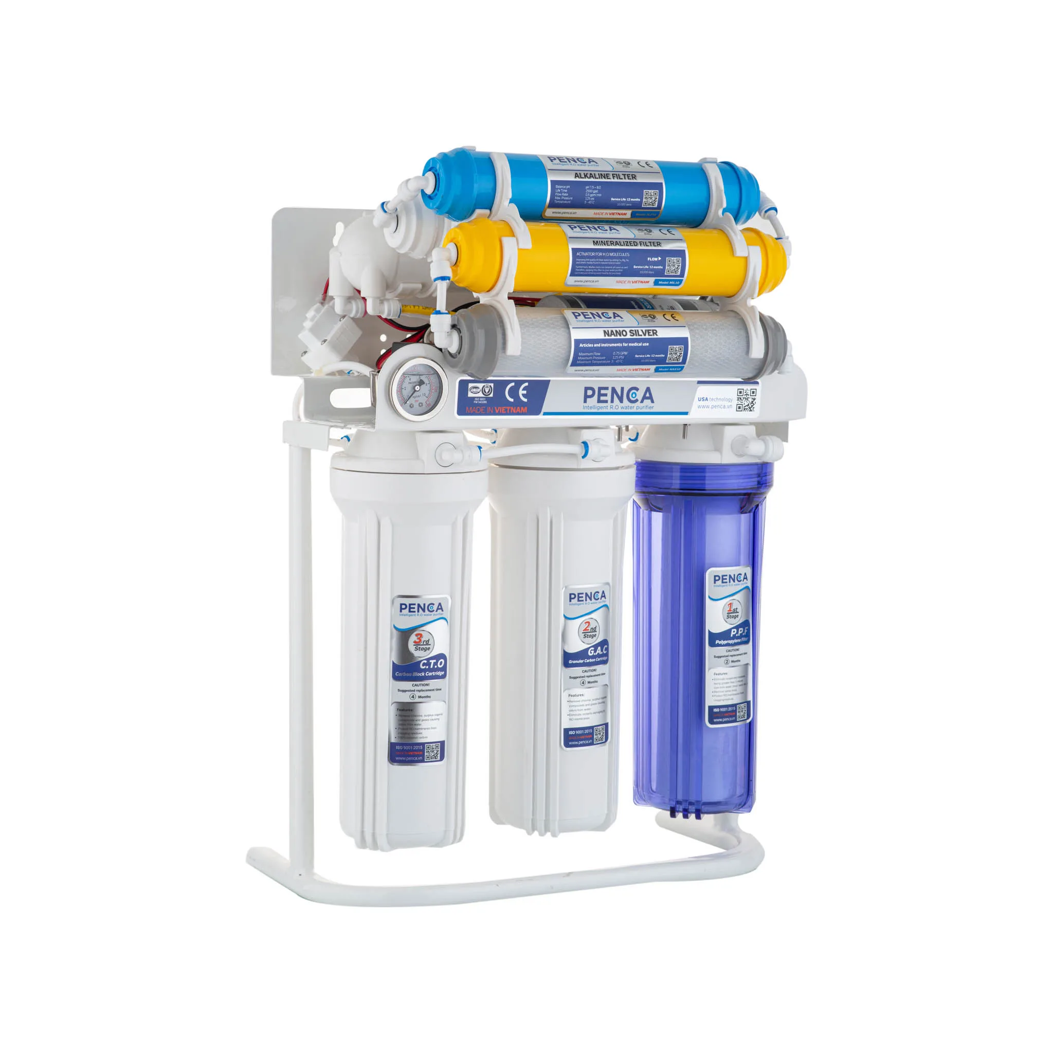 Высокое качество 8 комплектов в партии этап щелочной воды при помощи обратного осмоса фильтр для дома