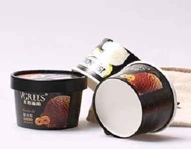 Disposable Kraft Paper Ice Cream Bowls 5Oz Modern Fresh Design Cup for Food Packaging Custom Logo 5kg Load Capacity