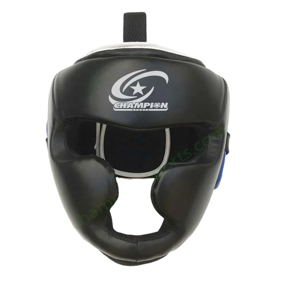 
custom OEM Boxing Headgear men protector PU leather sparring helmets half-covered head guard thai MMA taekwondo Sanda Karate man 