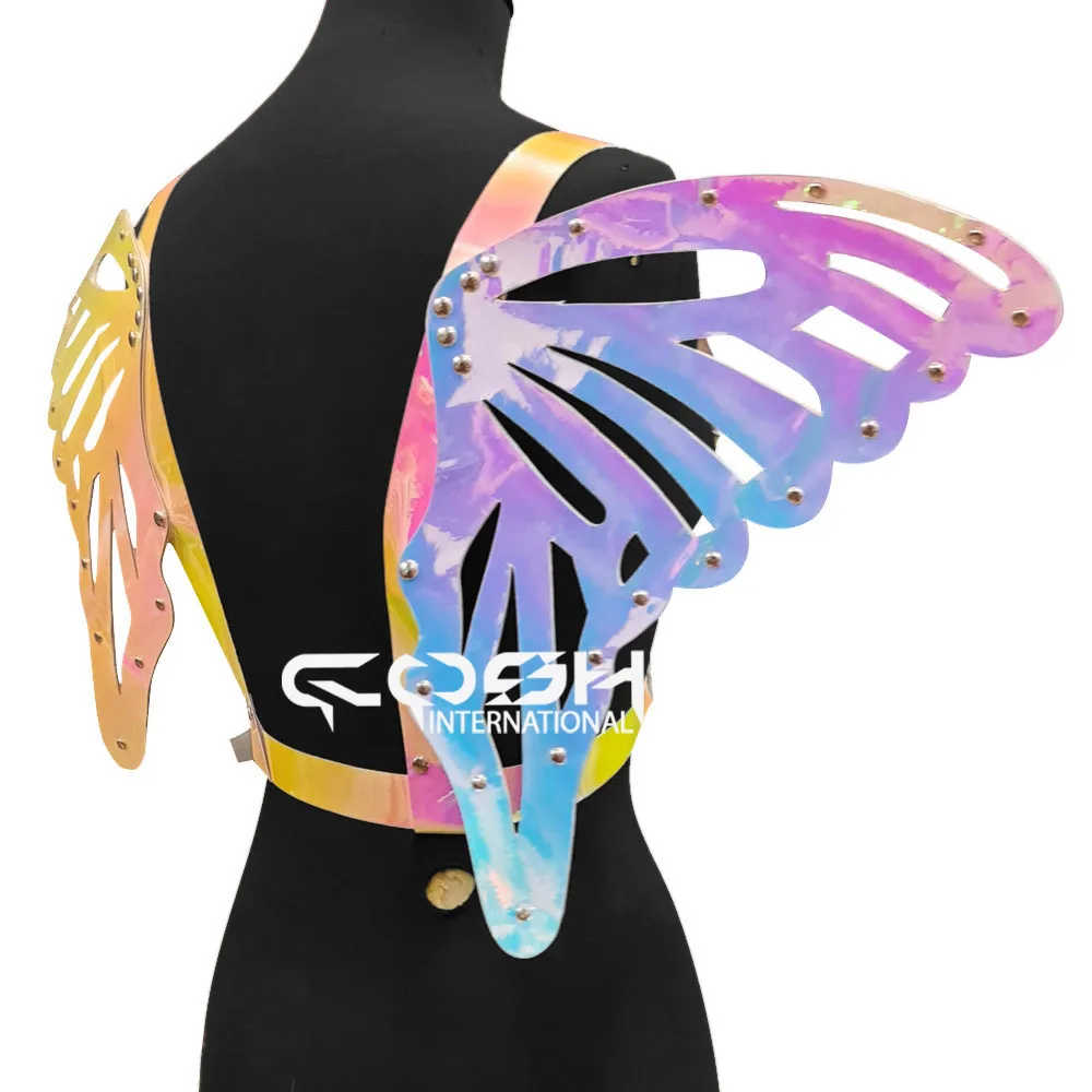 COSH HARNESS Holographic PVC Ladies Butterfly Body Harness With Wings Supplier From Pakistan High Quality New Design Harness