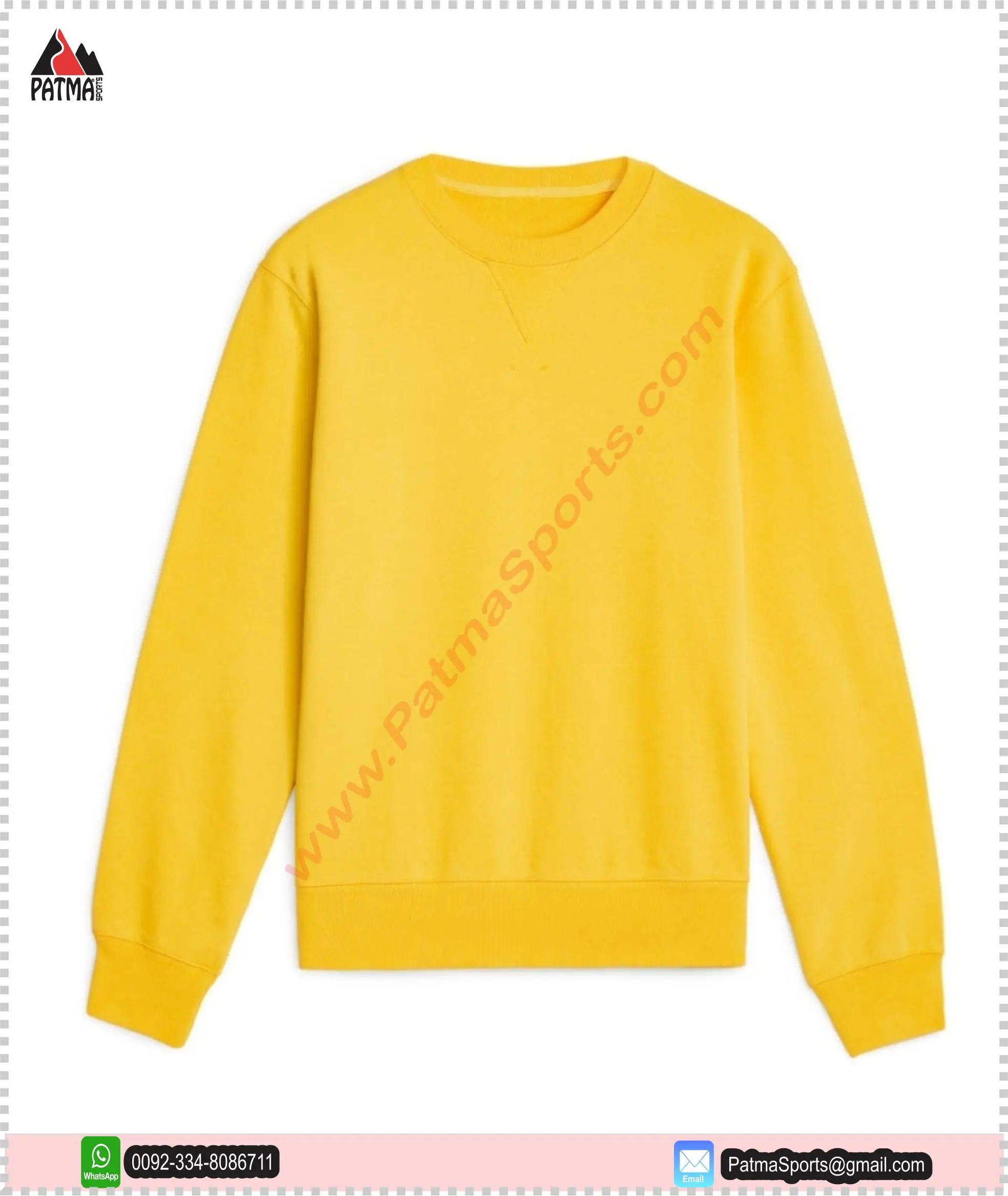 Best Selling OEM Wholesale 100% Polyester Fleece  Sweat Shirt  Crew Neck Sweat Shirt with your custom logo ,  Trending Supplier