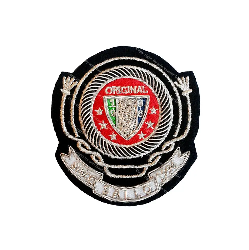 bullion Ceremonial golden emblem rank Ceremonial badges blazer patch badge