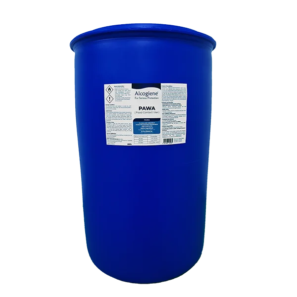 PAWA70 is Food Safe   Clean  and Disinfect  liquid  for Food Processing Equipment and Surfaces