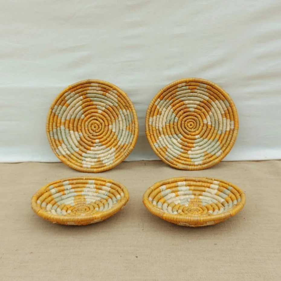 Best price Seagrass Home Decorative Woven Wall Hangings Plates Handmade Wall Decor For Living Room