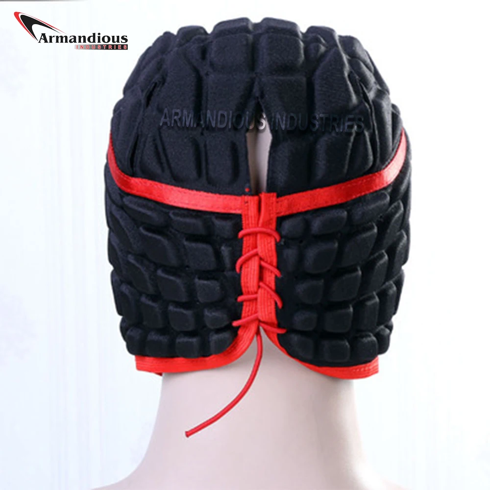 OEM Logo Soft Shell Rugby Helmet Customized Half Football Adult EVA Helmet with Face Pattern for Skating Sports Wholesale