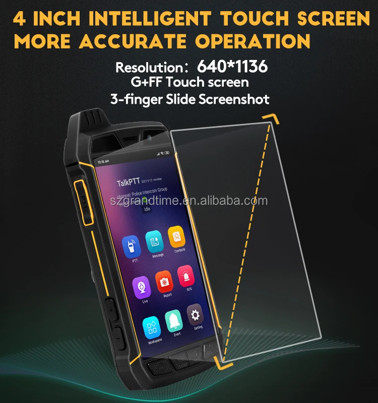 Military wireless handy PoC radio GSM WCDMA 4G LTE Android OS IP network walkie talkie PTT two way radio Zello wakie talkie