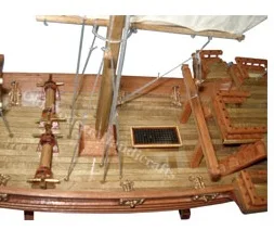  High Quality Wooden Model Boat Chinese Pirate Junk Medium