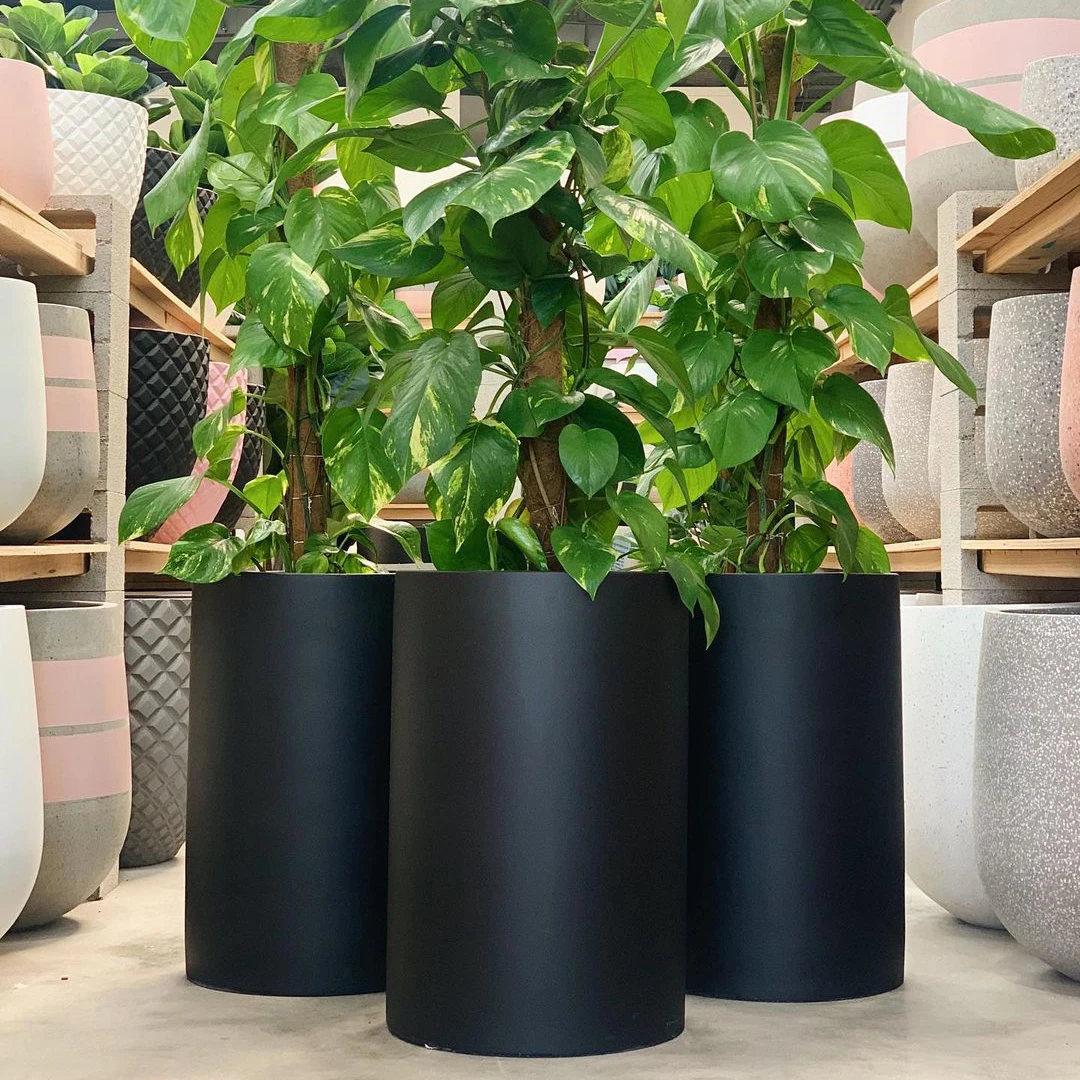 Rectangular planter vases different size for table using ceramic painting color fiberglass material