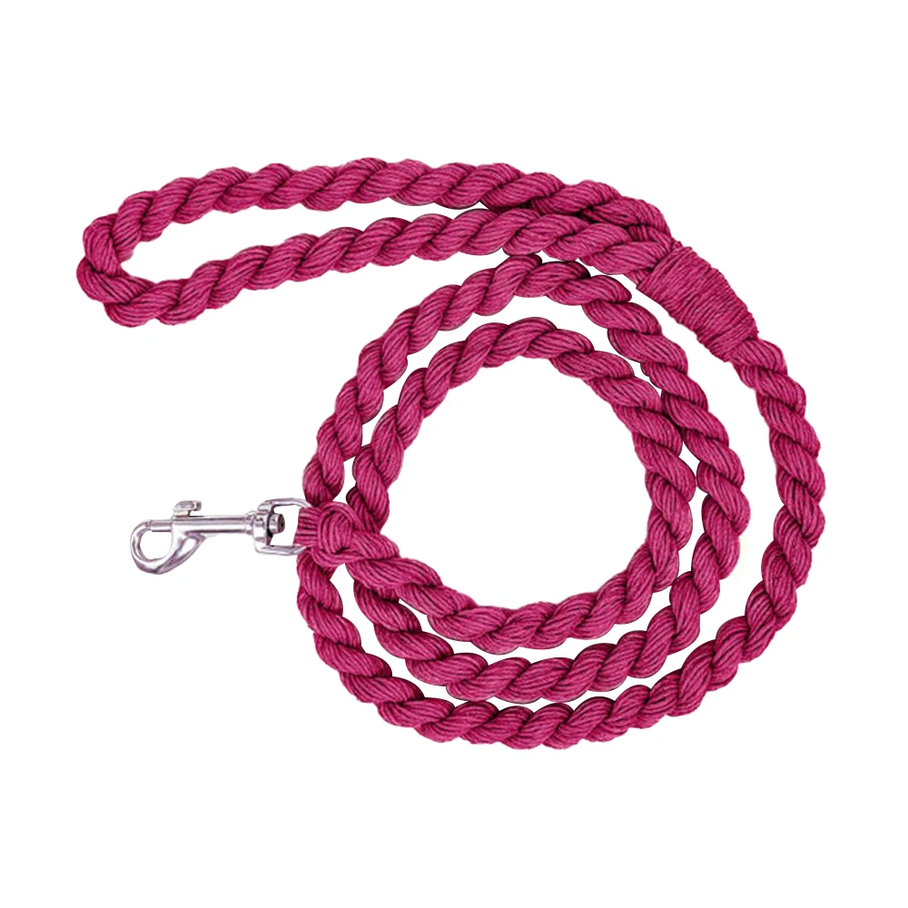 New Arrival Pink Color Hand Braided Macrame Dog Leash With Standard Quality Soft Leash For Pet Walking